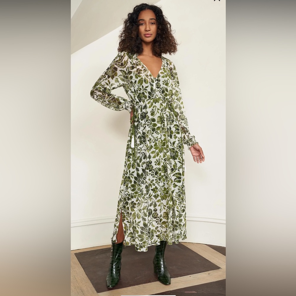 La Ligne Aleksandra Dress L Green Palm